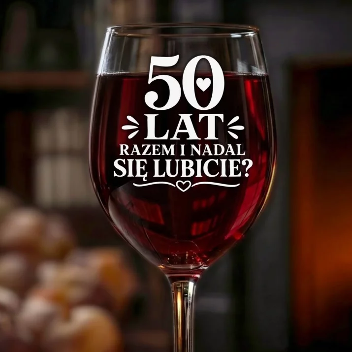 Kieliszek Do Wina Na 50 Rocznicę Ślubu Rodziców Prezent Dla Kobiety: 50 Lat Razem Kieliszek Do Wina Na 50 Rocznicę Ślubu Rodziców Prezent Dla Kobiety: 50 Lat Razem
