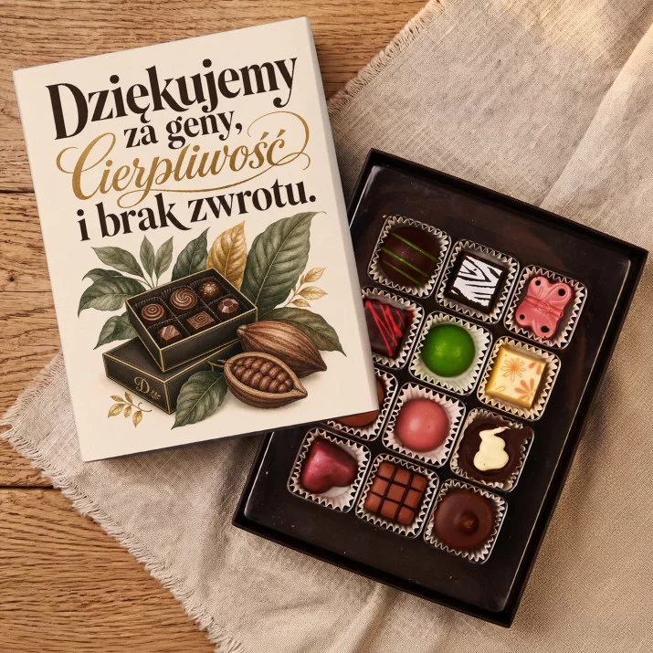 Czekoladki Dla Rodziców Prezent : Dziękujemy Za Geny Czekoladki Dla Rodziców Prezent : Dziękujemy Za Geny