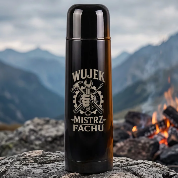 Termos 500ml Dla Wujka Prezent Dla Mężczyzny: Wujek Mistrz Fachu Termos 500ml Dla Wujka Prezent Dla Mężczyzny: Wujek Mistrz Fachu