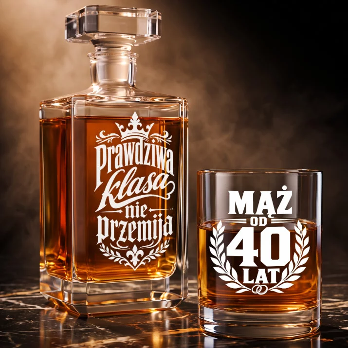 Zestaw Do Whisky Na 40 Lecie Ślubu Prezent Dla Mężczyzny: Dojrzała Elegancja