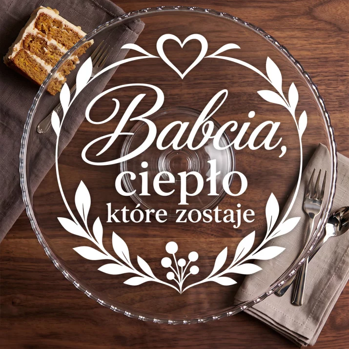 Patera Na Ciasto Dla Babci Prezent Na Dzień Babci Dla Kobiety: Babcine Ciepło Patera Na Ciasto Dla Babci Prezent Na Dzień Babci Dla Kobiety: Babcine Ciepło