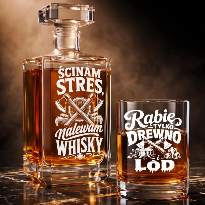 Zestaw Do Whisky Dla Drwala Prezent Dla Mężczyzny: Ścinam Stres, Nalewam Whisky Zestaw Do Whisky Dla Drwala Prezent Dla Mężczyzny: Ścinam Stres, Nalewam Whisky