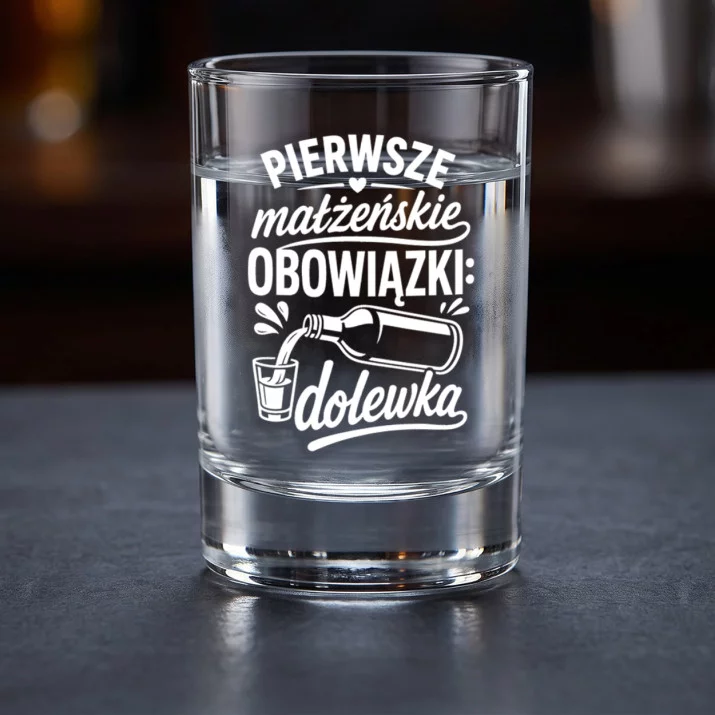 Kieliszki Do Wódki Dla Młodej Pary Prezent Na Ślub : Małżeński Toast