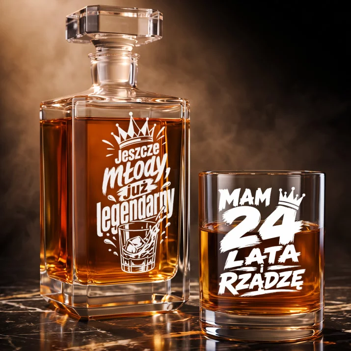 Zestaw Do Whisky Dla 24 Latka Prezent Na 20 Urodziny Dla Mężczyzny: Młoda Legenda