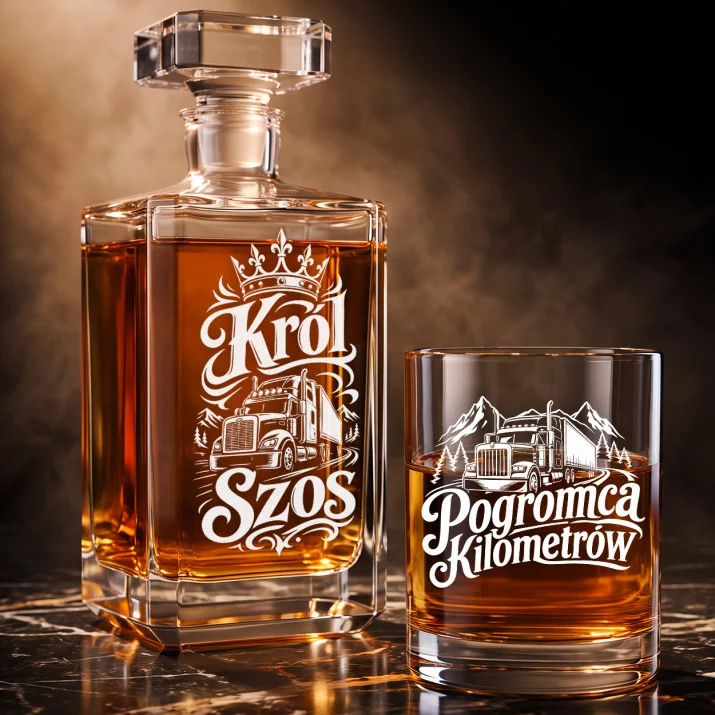 Zestaw Do Whisky Dla Kierowcy Tira Prezent Dla Mężczyzny: Król Szos