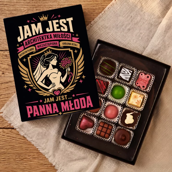 Czekoladki Dla Panny Młodej Prezent Na Ślub Dla Kobiety: Jam Jest Panna Młoda Czekoladki Dla Panny Młodej Prezent Na Ślub Dla Kobiety: Jam Jest Panna Młoda