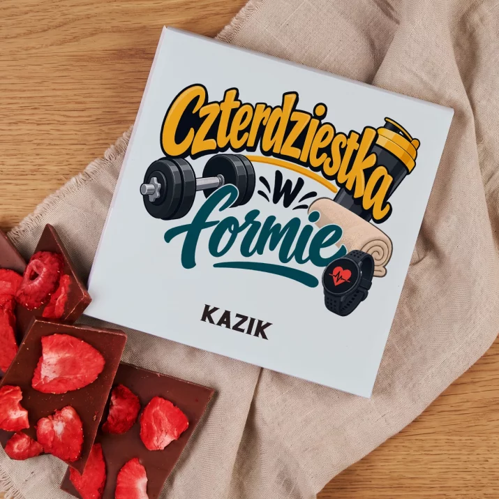 Czekolada z Truskawkami Na 40 Urodziny Prezent Dla 40 Latka Mężczyzny: Czterdziestka W Formie Czekolada z Truskawkami Na 40 Urodziny Prezent Dla 40 Latka Mężczyzny: Czterdziestka W Formie
