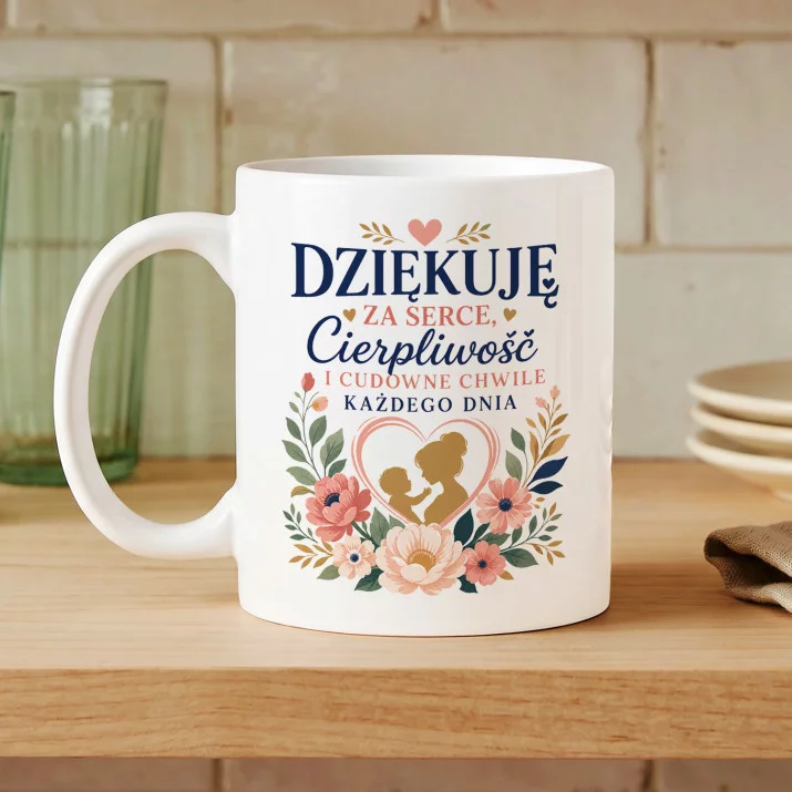 Kubek Z Nadrukiem Na Zakonczenie Zlobka Prezent Dla Kobiety: Kwiatowe Dziękuję Za Kubek Z Nadrukiem Na Zakonczenie Zlobka Prezent Dla Kobiety: Kwiatowe Dziękuję Za