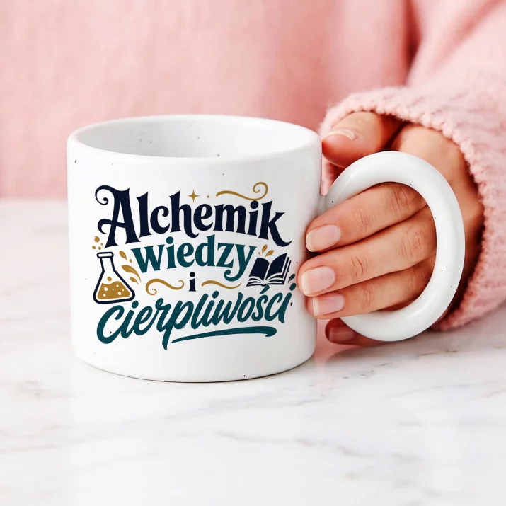 Kubek Z Okrągłym Uchem Dla Nauczyciela Prezent Na Dzień Nauczyciela Dla Mężczyzny: Alchemia Nauczania Kubek Z Okrągłym Uchem Dla Nauczyciela Prezent Na Dzień Nauczyciela Dla Mężczyzny: Alchemia Nauczania