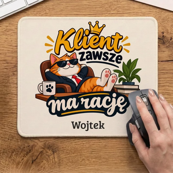 Podkładka Pod Myszkę Dla Klienta Prezent Dla Mężczyzny: Klient Zawsze Ma Rację Podkładka Pod Myszkę Dla Klienta Prezent Dla Mężczyzny: Klient Zawsze Ma Rację