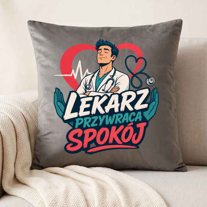 Poduszka Dekoracyjna Dla Lekarza Prezent Dla Mężczyzny: Lekarz Przywraca Spokój Poduszka Dekoracyjna Dla Lekarza Prezent Dla Mężczyzny: Lekarz Przywraca Spokój