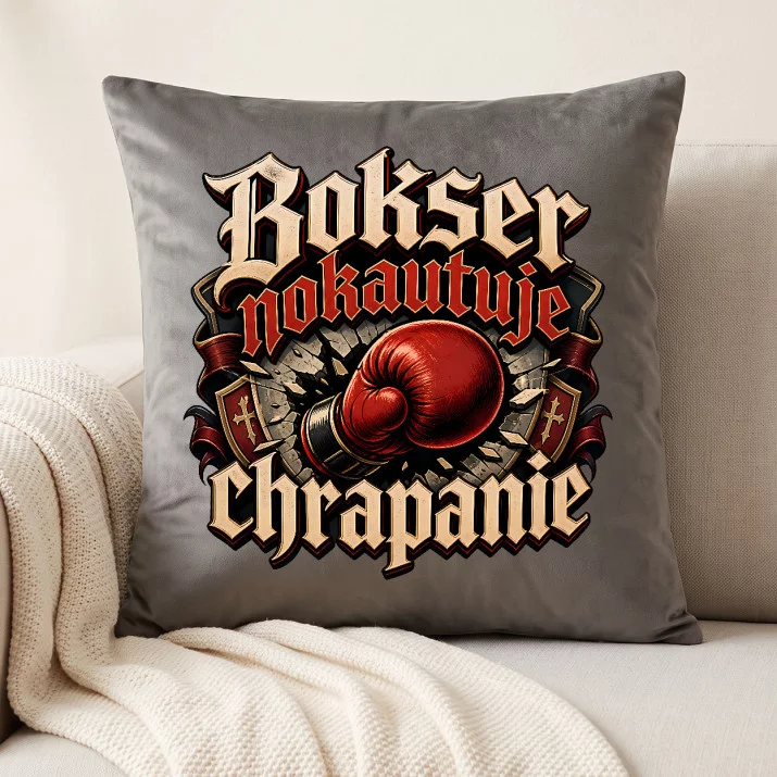 Poduszka Dekoracyjna Dla Boksera Prezent Dla Mężczyzny: Bokser Nokautuje Chrapanie Poduszka Dekoracyjna Dla Boksera Prezent Dla Mężczyzny: Bokser Nokautuje Chrapanie
