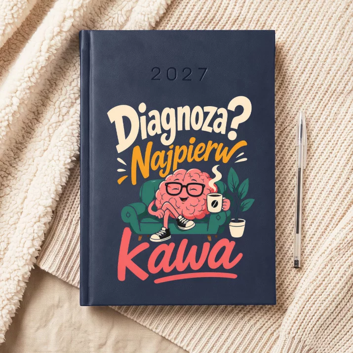 Kalendarz Książkowy A5 2027 Dla Psychologa Prezent Dla Mężczyzny: Kawa I Diagnoza Kalendarz Książkowy A5 2027 Dla Psychologa Prezent Dla Mężczyzny: Kawa I Diagnoza