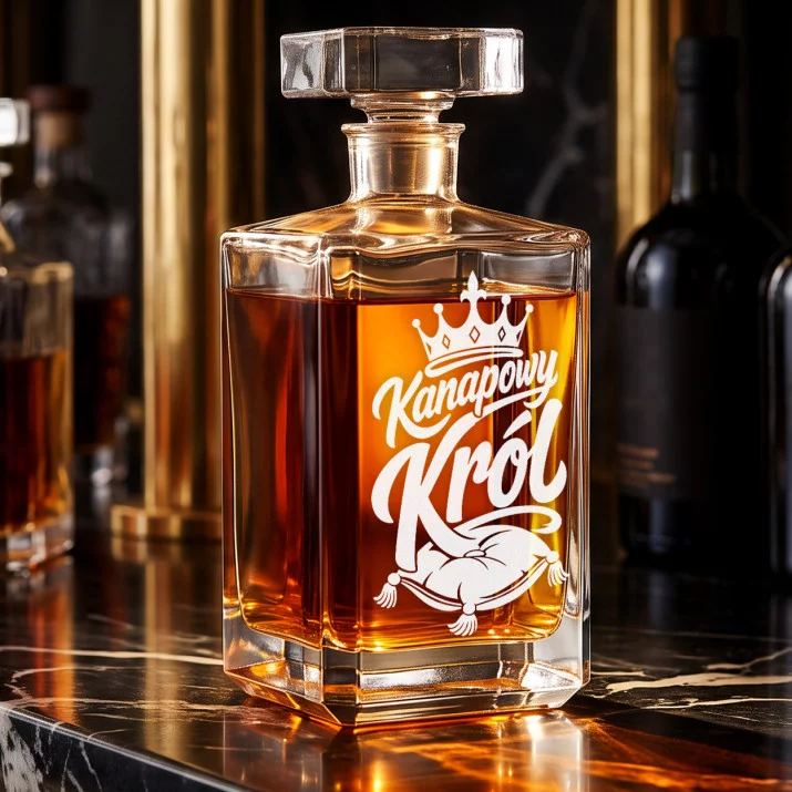 Karafka Do Whisky z Grawerem Dla Domatora Prezent: Domatorski Dowcip Karafka Do Whisky z Grawerem Dla Domatora Prezent: Domatorski Dowcip