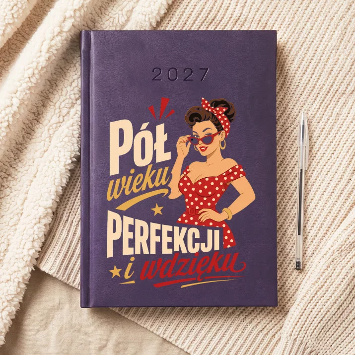 Kalendarz Książkowy A5 2027 Na 50 Lat Prezent Dla 50 Latki Kobiety: Retro Elegancja Kalendarz Książkowy A5 2027 Na 50 Lat Prezent Dla 50 Latki Kobiety: Retro Elegancja
