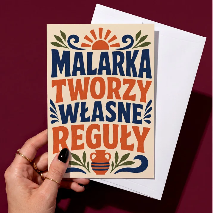 Kartka z Życzeniami Dla Malarki Dla Kobiety: Manifest Malarki Kartka z Życzeniami Dla Malarki Dla Kobiety: Manifest Malarki