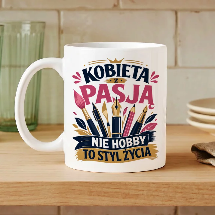 Kubek Z Nadrukiem Na 35 Urodziny Prezent Dla Kobiety: Kobieta Z Pasją Kubek Z Nadrukiem Na 35 Urodziny Prezent Dla Kobiety: Kobieta Z Pasją