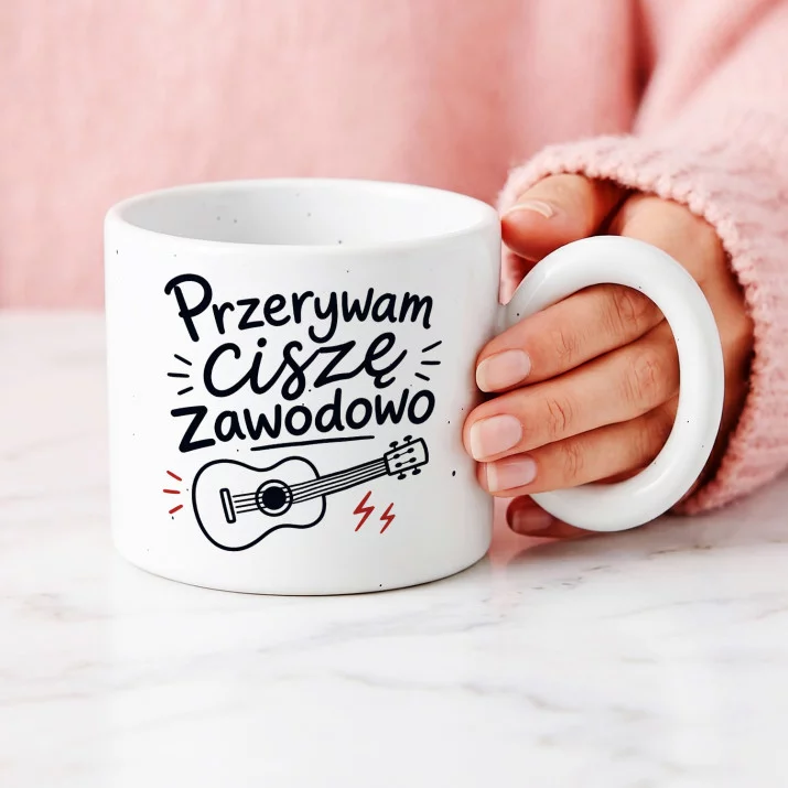 Kubek Z Okrągłym Uchem Dla Gitarzysty Prezent Dla Mężczyzny: Zabawny Gitarzysta Kubek Z Okrągłym Uchem Dla Gitarzysty Prezent Dla Mężczyzny: Zabawny Gitarzysta