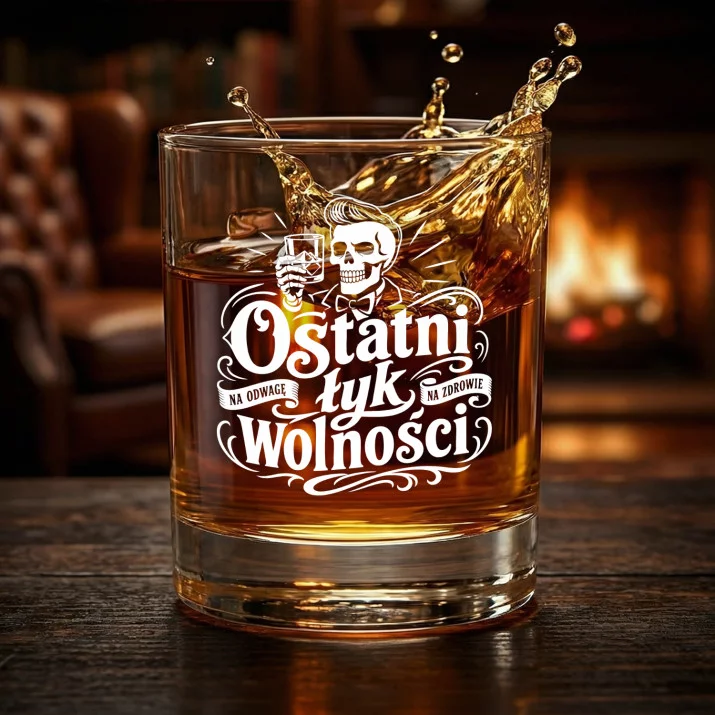 Szklanka Do Whisky Na Kawalerski Prezent Dla Mężczyzny: Ostatni Łyk Wolności Szklanka Do Whisky Na Kawalerski Prezent Dla Mężczyzny: Ostatni Łyk Wolności