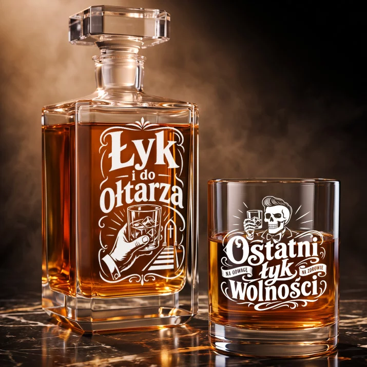 Zestaw Do Whisky Na Kawalerski Prezent Dla Mężczyzny: Łyk I Do Ołtarza Zestaw Do Whisky Na Kawalerski Prezent Dla Mężczyzny: Łyk I Do Ołtarza