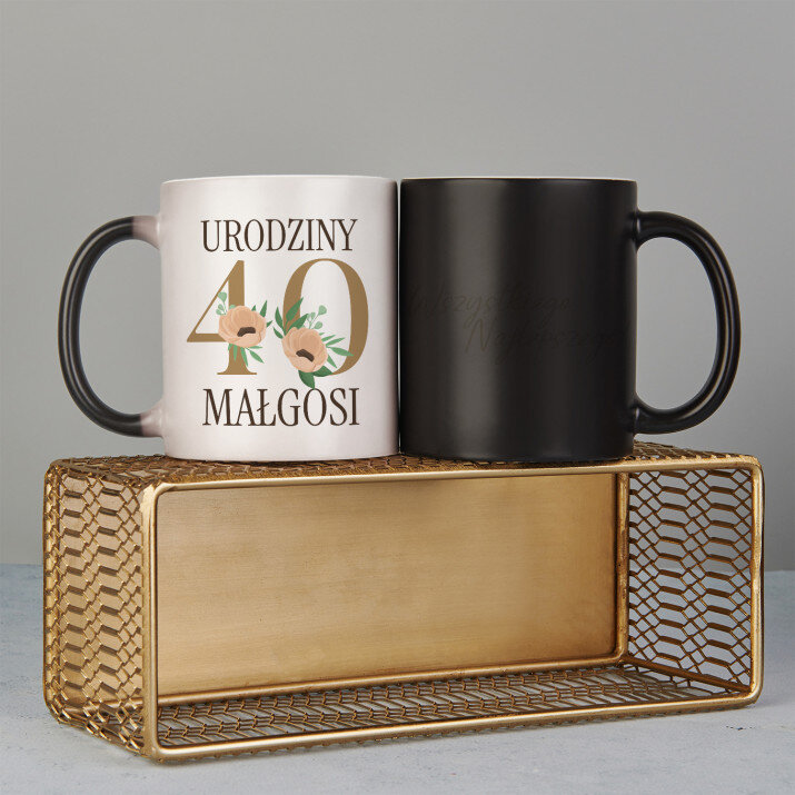 40 urodziny kwiaty - Magiczny kubek