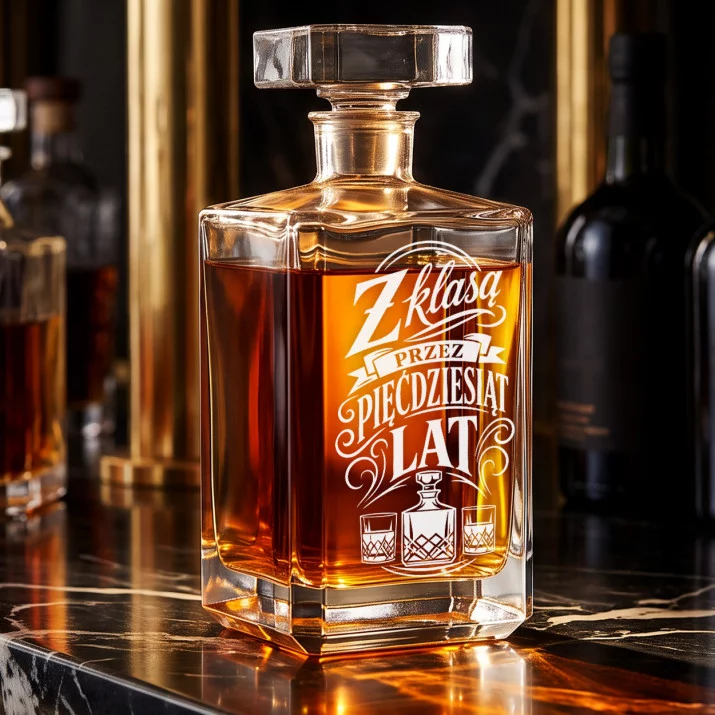 Karafka Do Whisky z Grawerem Na 50 Prezent Na 50 Urodziny: Męska Elegancja