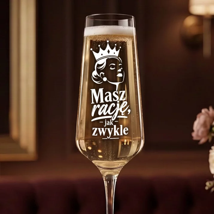 Kieliszek Do Szampana Z Grawerem Dla Żony Prezent Na Rocznicę Ślubu Dla Kobiety: Sarkastyczny Toast Kieliszek Do Szampana Z Grawerem Dla Żony Prezent Na Rocznicę Ślubu Dla Kobiety: Sarkastyczny Toast