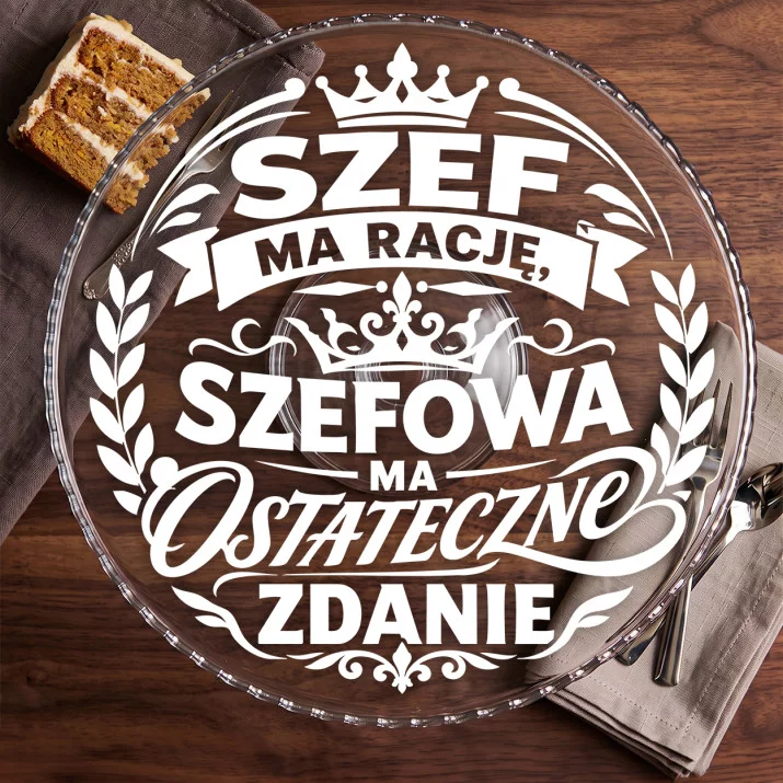 Patera Na Ciasto Dla Szefa I Szefowej Prezent Dla Pary: Humor Biurowy Patera Na Ciasto Dla Szefa I Szefowej Prezent Dla Pary: Humor Biurowy