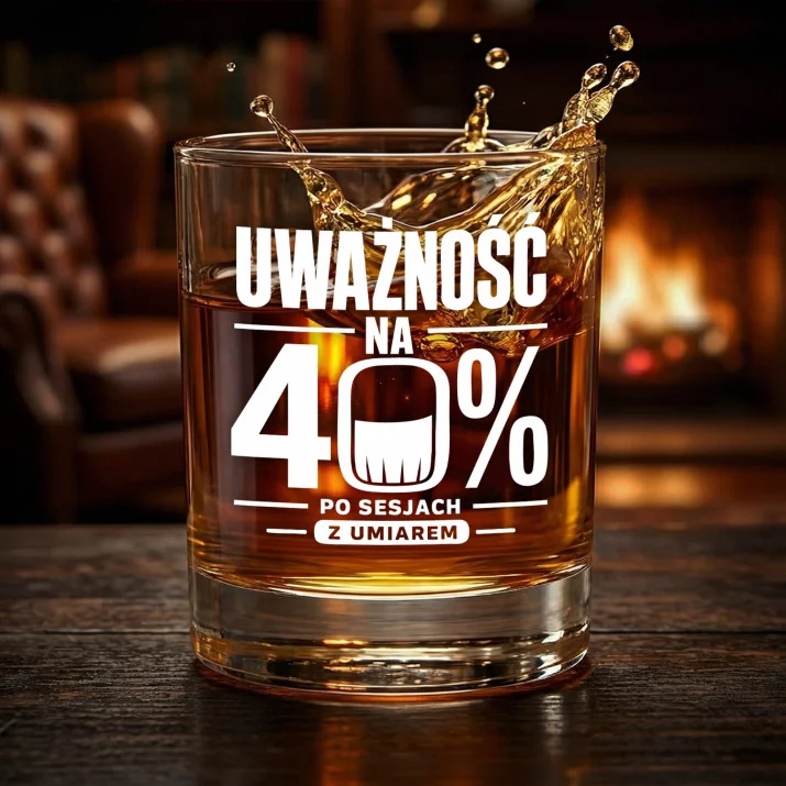 Szklanka Do Whisky Dla Psychoterapeuty Prezent Dla Mężczyzny: Uważność Na 40% Szklanka Do Whisky Dla Psychoterapeuty Prezent Dla Mężczyzny: Uważność Na 40%