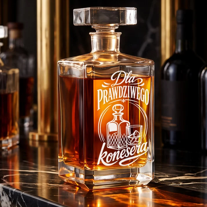 Karafka Do Whisky z Grawerem Na Urodziny Prezent: Męska Klasyczna Elegancja Karafka Do Whisky z Grawerem Na Urodziny Prezent: Męska Klasyczna Elegancja