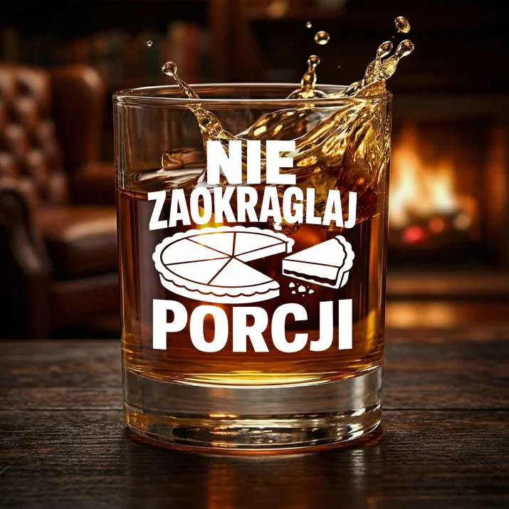 Szklanka Do Whisky Dla Nauczyciela Matematyki Prezent Dla Mężczyzny: Nie Zaokrąglaj Porcji