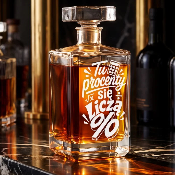 Karafka Do Whisky z Grawerem Dla Nauczyciela Matematyki Prezent: Matematyczny Humor Karafka Do Whisky z Grawerem Dla Nauczyciela Matematyki Prezent: Matematyczny Humor