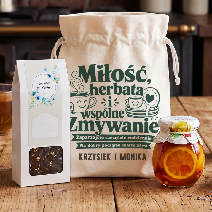 Zestaw Herbaciany Dla Pary Młodej Prezent Na Ślub Dla Pary: Herbaczne Kompromisy Zestaw Herbaciany Dla Pary Młodej Prezent Na Ślub Dla Pary: Herbaczne Kompromisy