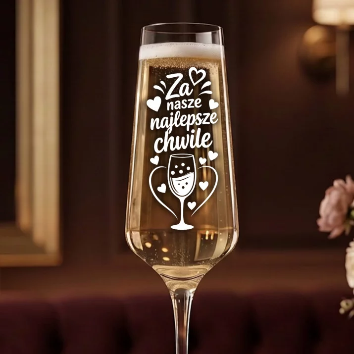 Kieliszek Do Szampana Z Grawerem Na Walentynki Prezent Na Rocznicę Dla Mężczyzny: Męski Romantyczny Toast Kieliszek Do Szampana Z Grawerem Na Walentynki Prezent Na Rocznicę Dla Mężczyzny: Męski Romantyczny Toast