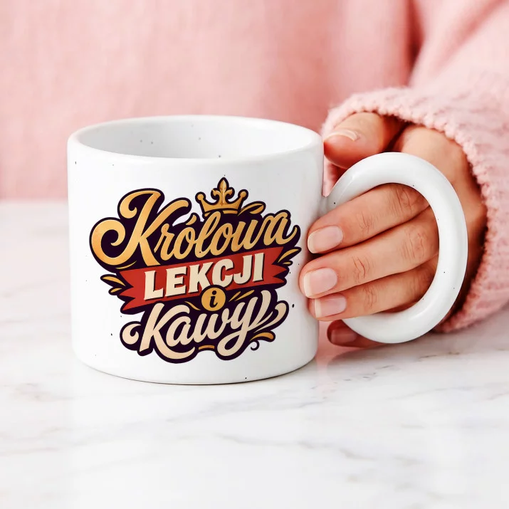 Kubek Z Okrągłym Uchem Dla Nauczycielki Prezent Na Dzień Nauczyciela Dla Kobiety: Królowa Klasy Kubek Z Okrągłym Uchem Dla Nauczycielki Prezent Na Dzień Nauczyciela Dla Kobiety: Królowa Klasy
