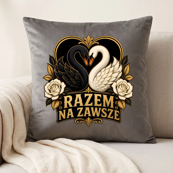 Poduszka Dekoracyjna Na Ślub Prezent Dla Pary Młodej Pary: Razem Na Zawsze Poduszka Dekoracyjna Na Ślub Prezent Dla Pary Młodej Pary: Razem Na Zawsze