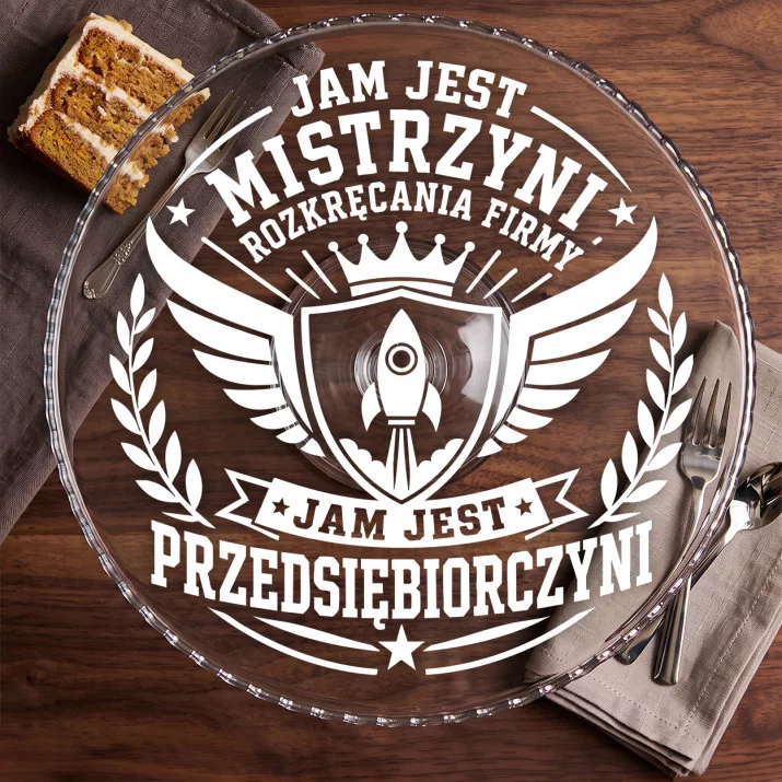 Patera Na Ciasto Na Otwarcie Firmy Prezent Dla Kobiety: Pieczęć Przedsiębiorczyni