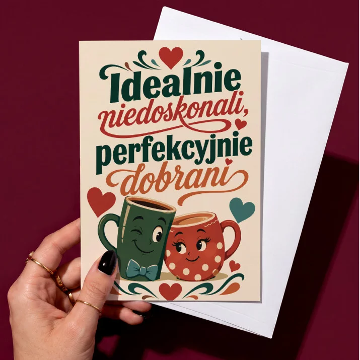 Kartka z Życzeniami Dla Pary Dla Pary: Duet Z Ironią Kartka z Życzeniami Dla Pary Dla Pary: Duet Z Ironią