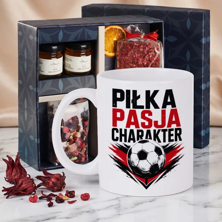 Zestaw Prezenowy Z Kubkiem Dla Piłkarza: Piłka, Pasja, Charakter