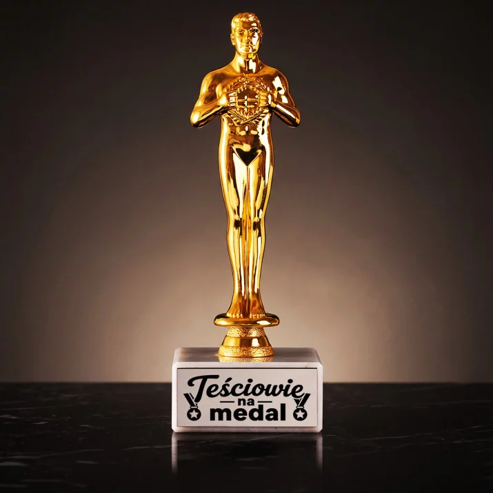 Statuetka Z Grawerem Dla Teściów Prezent Dla Pary: Teściowie Na Medal