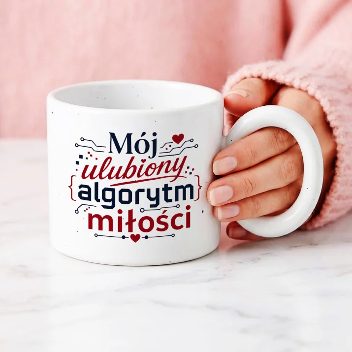 Kubek Z Okrągłym Uchem Dla Informatyka Prezent Dla Mężczyzny: Romantyczny Kod Miłości Kubek Z Okrągłym Uchem Dla Informatyka Prezent Dla Mężczyzny: Romantyczny Kod Miłości