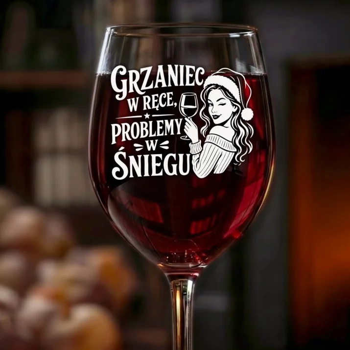 Kieliszek Do Wina Na Mikołajki Prezent Dla Kobiety: Grzaniec W Ręce