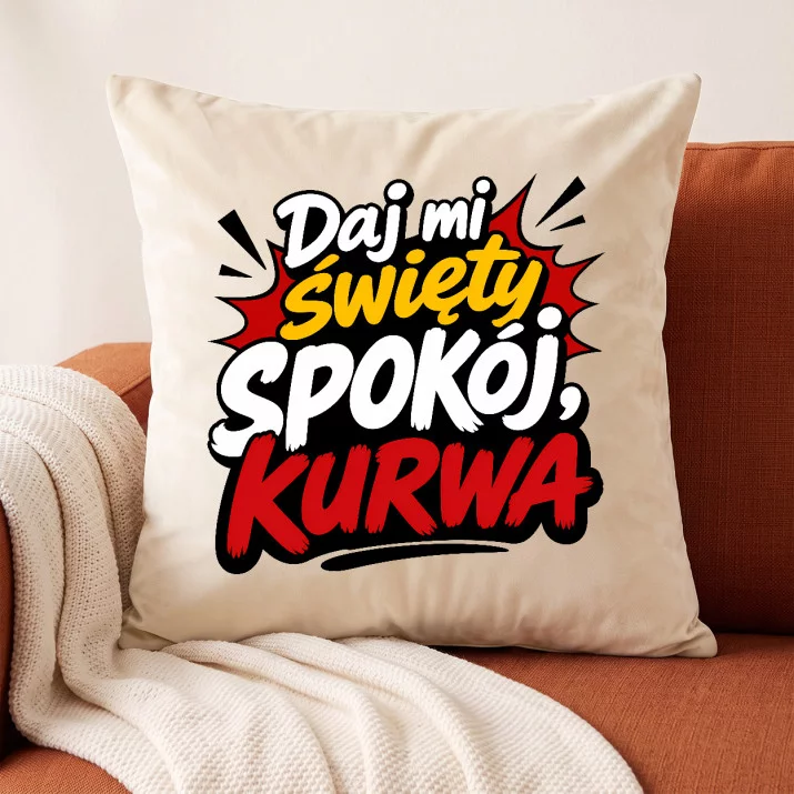 Poduszka Dekoracyjna Dla Dziewczyny Prezent Na Dzień Dziewczyny Dla Kobiety: Święty Spokój Poduszka Dekoracyjna Dla Dziewczyny Prezent Na Dzień Dziewczyny Dla Kobiety: Święty Spokój