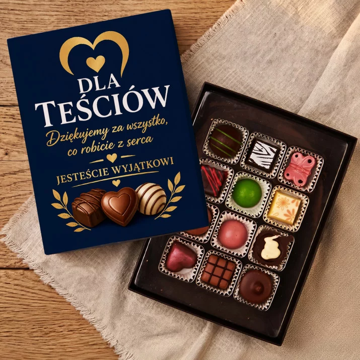 Czekoladki Dla Teściów Prezent : Eleganckie Praliny Dla Teściów Czekoladki Dla Teściów Prezent : Eleganckie Praliny Dla Teściów