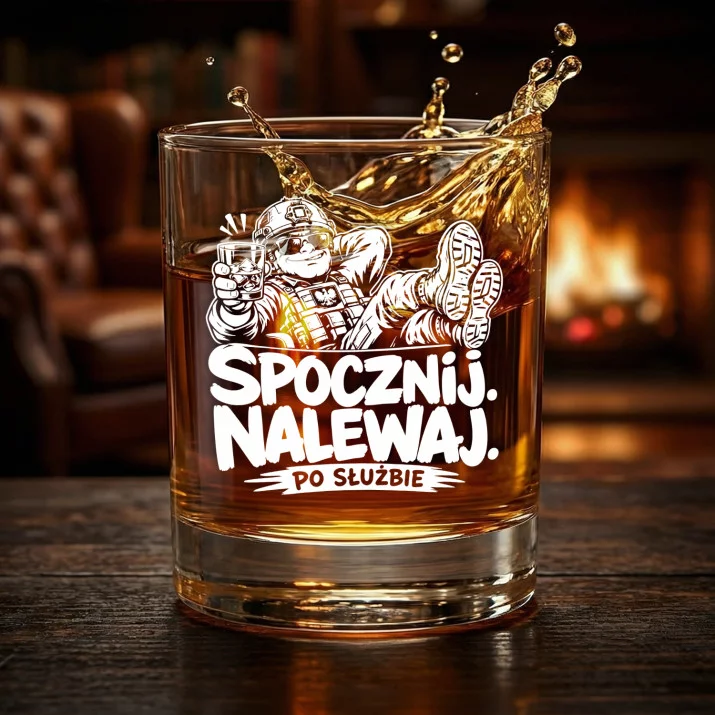 Szklanka Do Whisky Dla Żołnierza Prezent Na Przysięgę Wojskową Dla Mężczyzny: Spocznij Nalewaj - Po Służbie Szklanka Do Whisky Dla Żołnierza Prezent Na Przysięgę Wojskową Dla Mężczyzny: Spocznij Nalewaj - Po Służbie