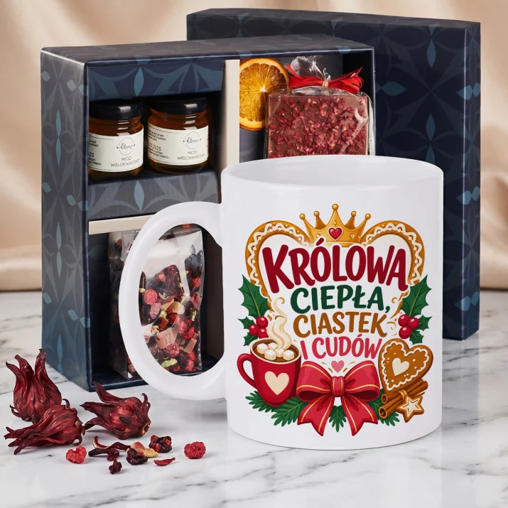 Zestaw Prezenowy Z Kubkiem Na Święta: Ciastek I Cudów Zestaw Prezenowy Z Kubkiem Na Święta: Ciastek I Cudów