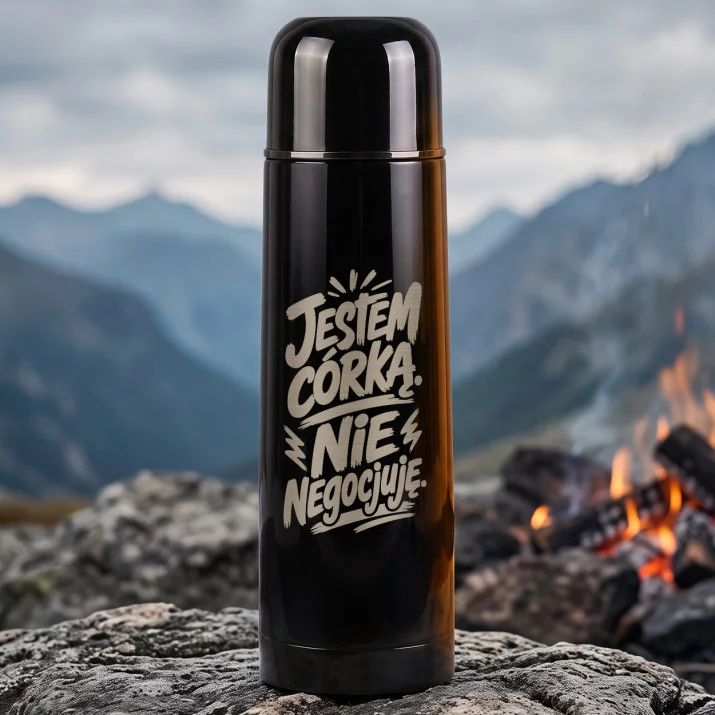 Termos 500ml Dla Dorosłej Córki Prezent Dla Kobiety: Jestem Córką. Nie Negocjuję.