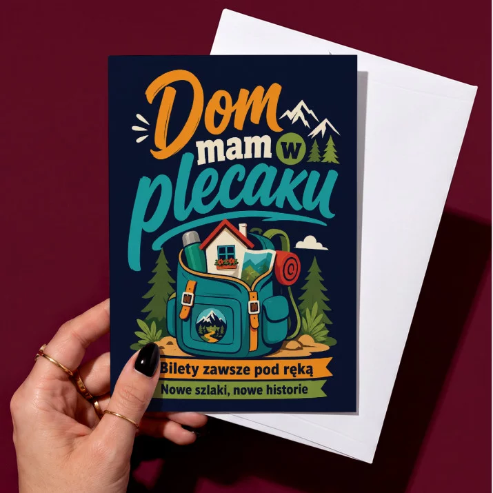 Kartka z Życzeniami Dla Podróżnika Dla Mężczyzny: Wędrowny Humor