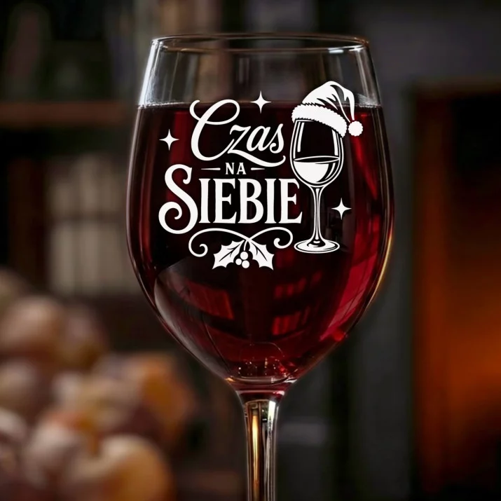 Kieliszek Do Wina Na Mikołajki Prezent Dla Kobiety: Świąteczny Czas Na Siebie Kieliszek Do Wina Na Mikołajki Prezent Dla Kobiety: Świąteczny Czas Na Siebie