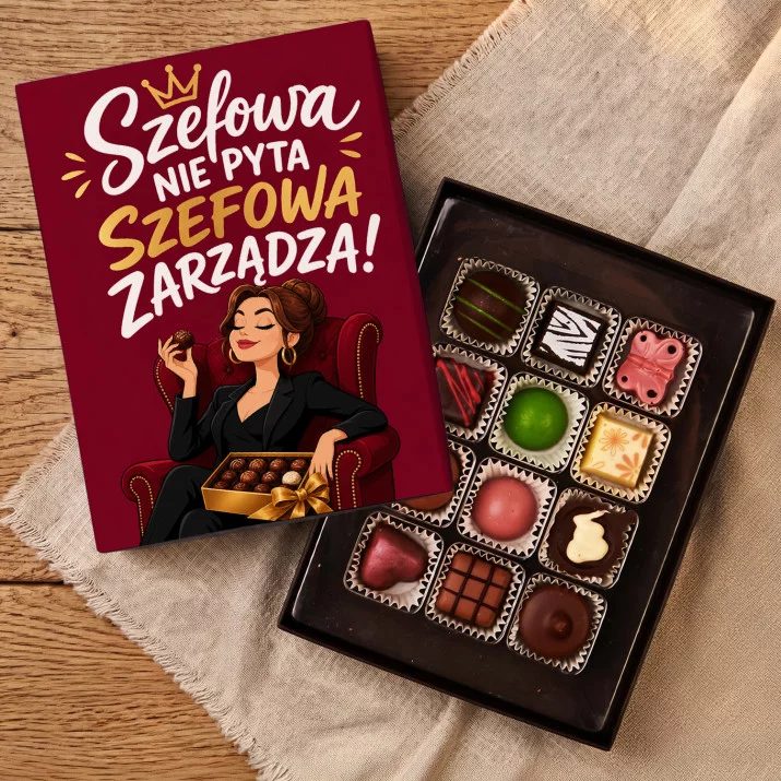 Czekoladki Dla Szefowej Prezent Dla Kobiety: Szefowa Zarządza Czekoladki Dla Szefowej Prezent Dla Kobiety: Szefowa Zarządza